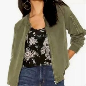 SANCTUARY Olive Green Bomber Jacket